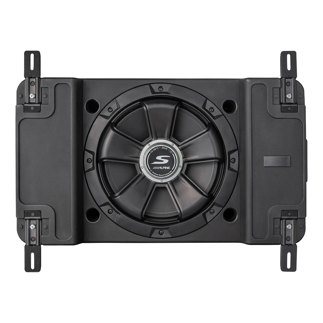 Alpine SS-SB12 S-Series 12" Shallow Downward-Firing Subwoofer – Compact Bass