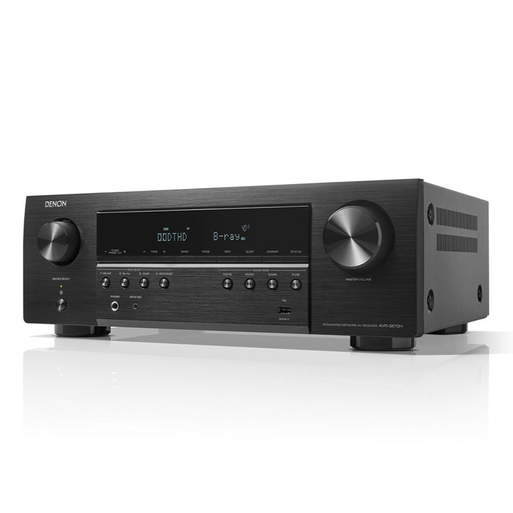 Denon AVR-S670H 5.2 Channel 8K Home Theater Receiver with Dolby TrueHD Audio, HDR10+, and HEOS Built-In