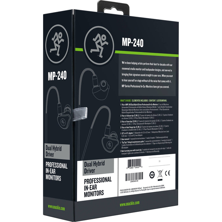 Mackie MP-240 Professional In-Ear Monitors for Superior Sound and Comfort