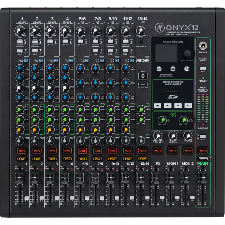 Mackie Onyx12 12-Channel Premium Analog Mixer with Multitrack USB