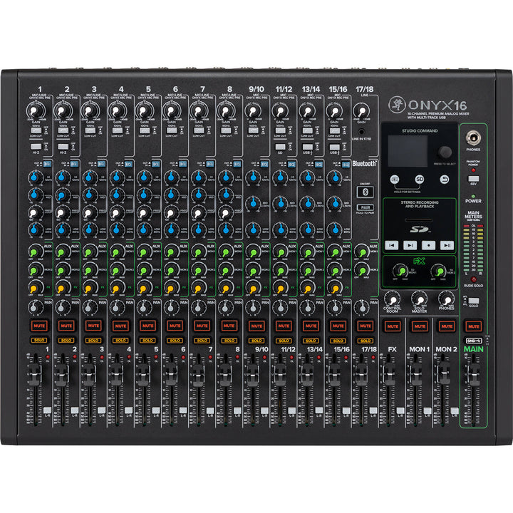 Mackie Onyx16 16-Channel Premium Analog Mixer with Multitrack USB