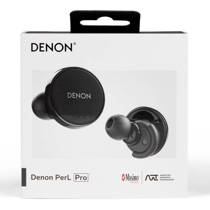 Denon PerL Pro True Wireless Earbuds with Active Noise Cancellation, Spatial Audio, and Adaptive Acoustic Technology (Black)