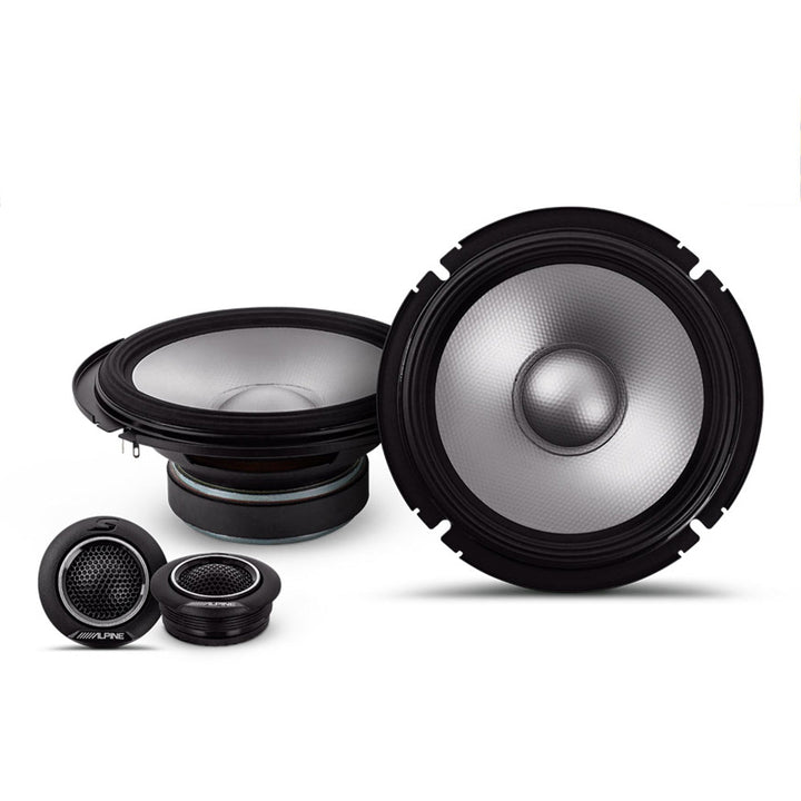 Alpine S2-S65C S-Series 6.5" 2-Way Component Speaker Set – Hi-Res Certified