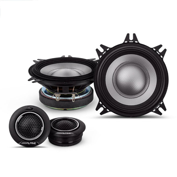 Alpine S2-S40C S-Series 4" 2-Way Component Speaker Set – Hi-Res Certified