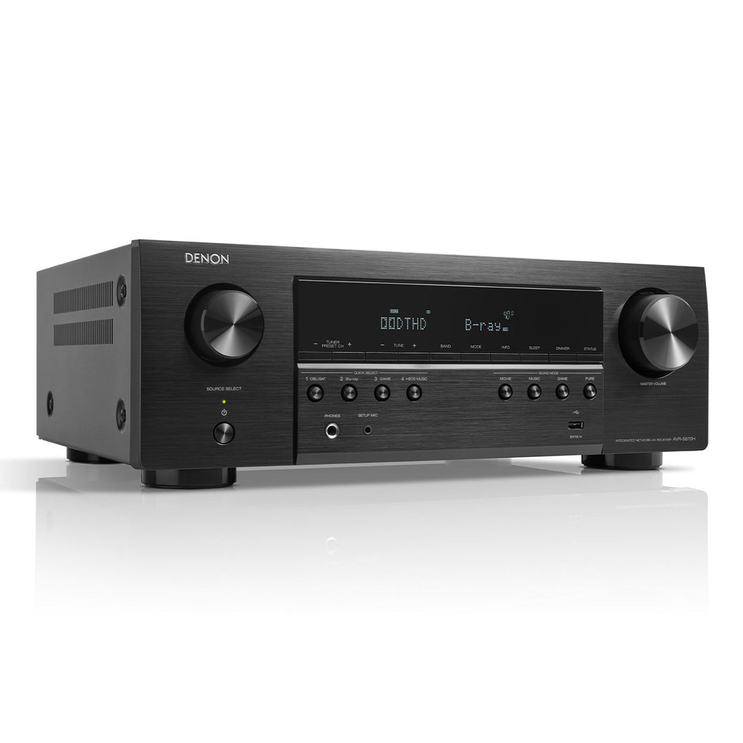 Denon AVR-S670H 5.2 Channel 8K Home Theater Receiver with Dolby TrueHD Audio, HDR10+, and HEOS Built-In