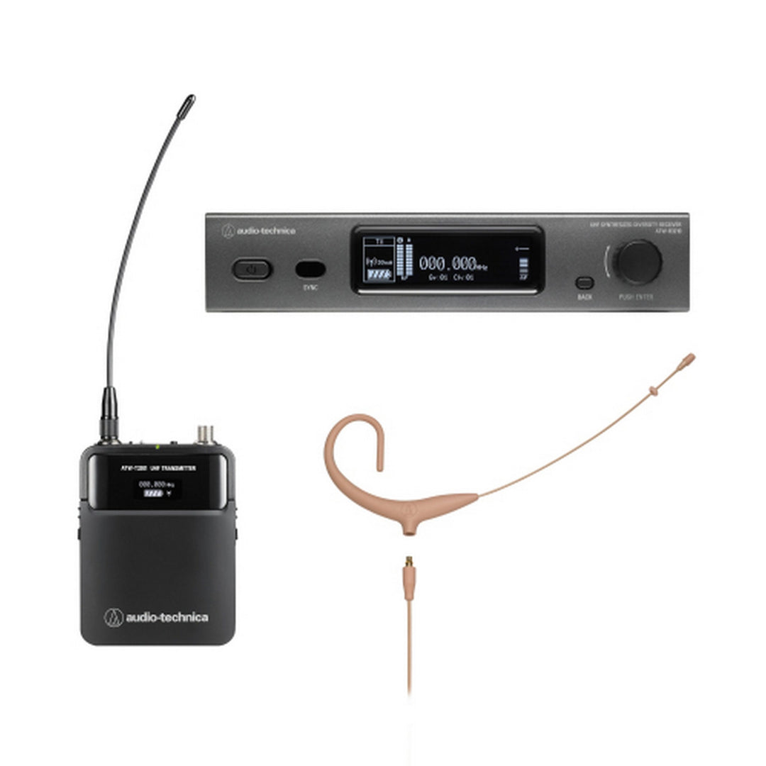 Audio-Technica ATW-3211N892XTH 3000 Series Wireless Omnidirectional Earset System (DE2, 470-530 MHz, Beige)