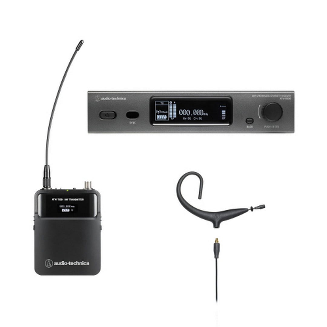 Audio-Technica ATW-3211N893X DE2 3000 Series Wireless MicroEarset System (470-530 MHz, Black)