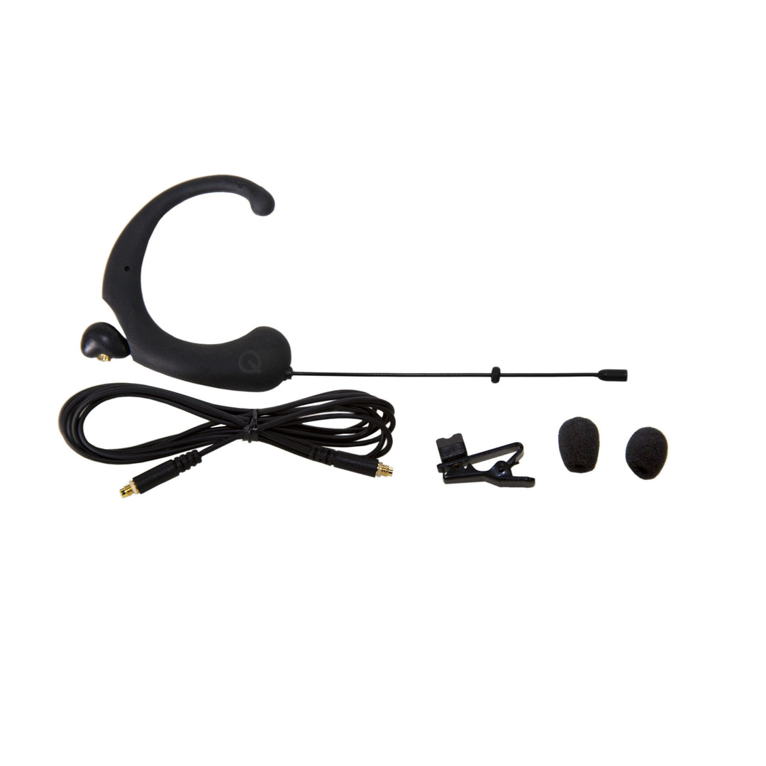 Que Audio DA12 DL - Single-Ear Omnidirectional Headworn Microphone (Black, Petite)