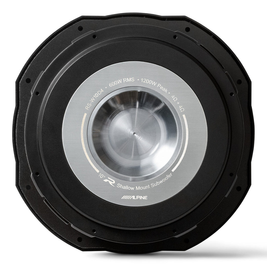 Alpine RS-W10D2 R-Series 10" Shallow-Mount 4-Ohm Subwoofer - Each