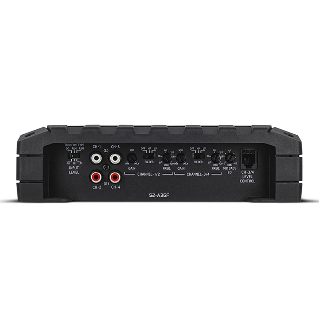 Alpine S2-A36F S-Series 4-Channel Amplifier – 60W RMS x 4, Hi-Res Certified