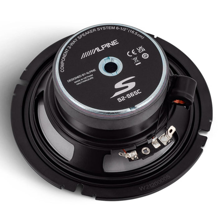 Alpine S2-S65C S-Series 6.5" 2-Way Component Speaker Set – Hi-Res Certified