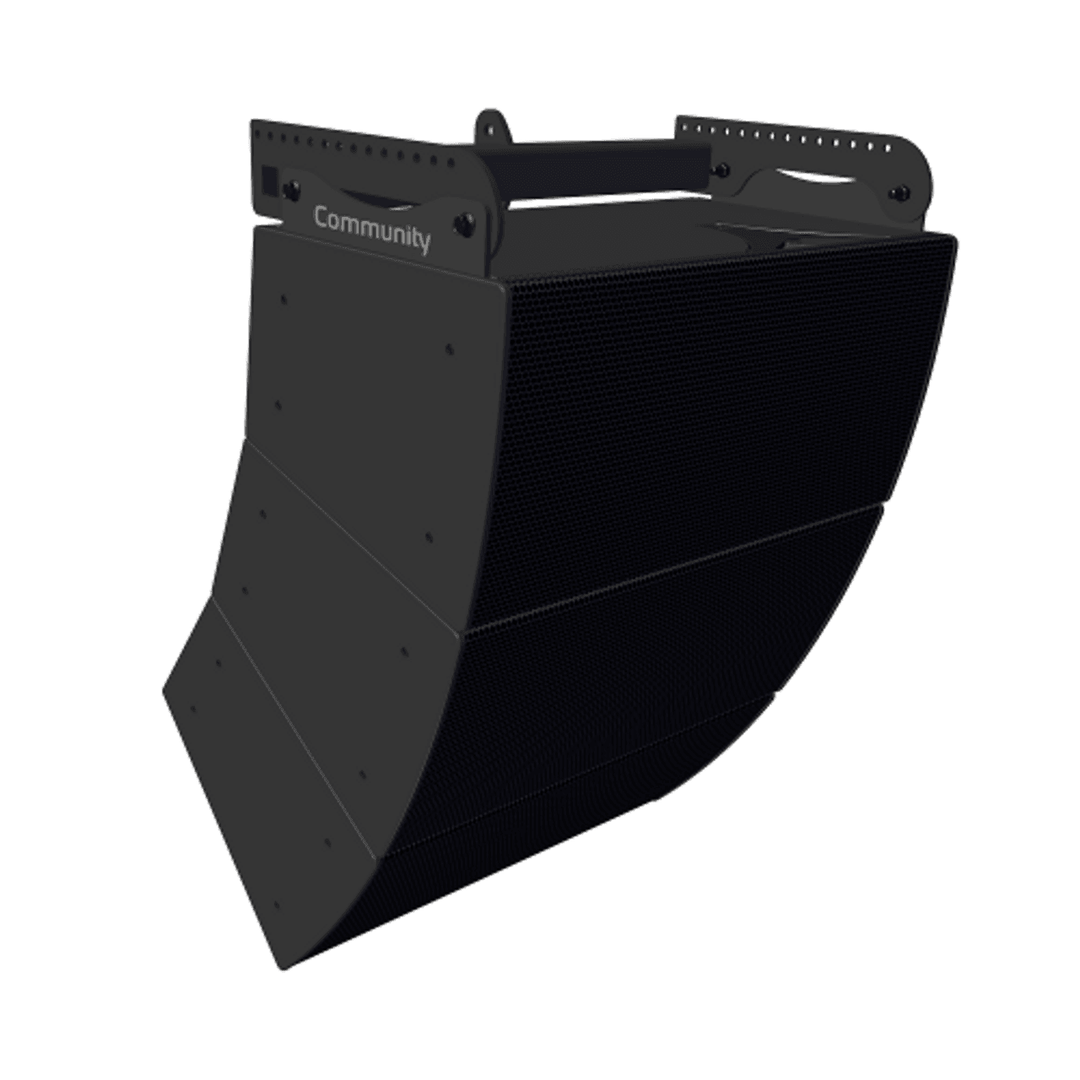 Biamp Community IV6-1122WR05B 12-Inch Two-Way Loudspeaker, 120° x 5° Dispersion (Weather-Resistant, Black) - SKU 911.1193.900