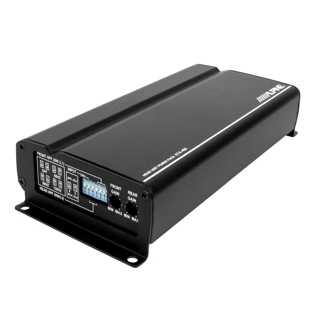 Alpine KTA-450 4-Channel Power Pack Amplifier – Compact, High Power Output