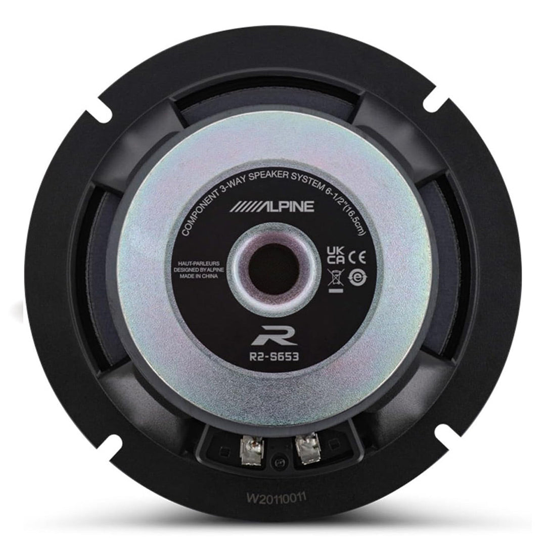 Alpine R2-S653 R-Series Pro 3-Way Component Speaker Set – 6.5" Hi-Res Audio Certified