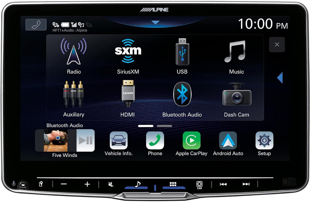 Alpine iLX-F509 Halo9 9" Floating HD Touchscreen Receiver with Wireless CarPlay and Android Auto