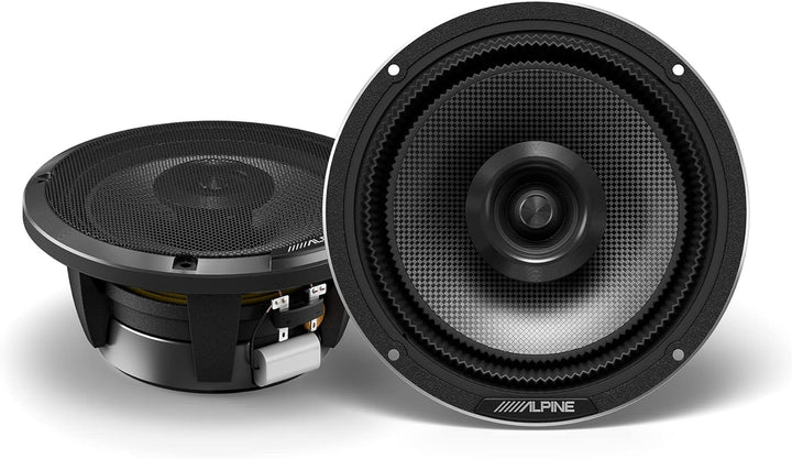 Alpine HDZ-65 Status 6.5" Hi-Res Coaxial 2-Way Speakers 100W RMS 4 Ohm Car Audio (Pair)