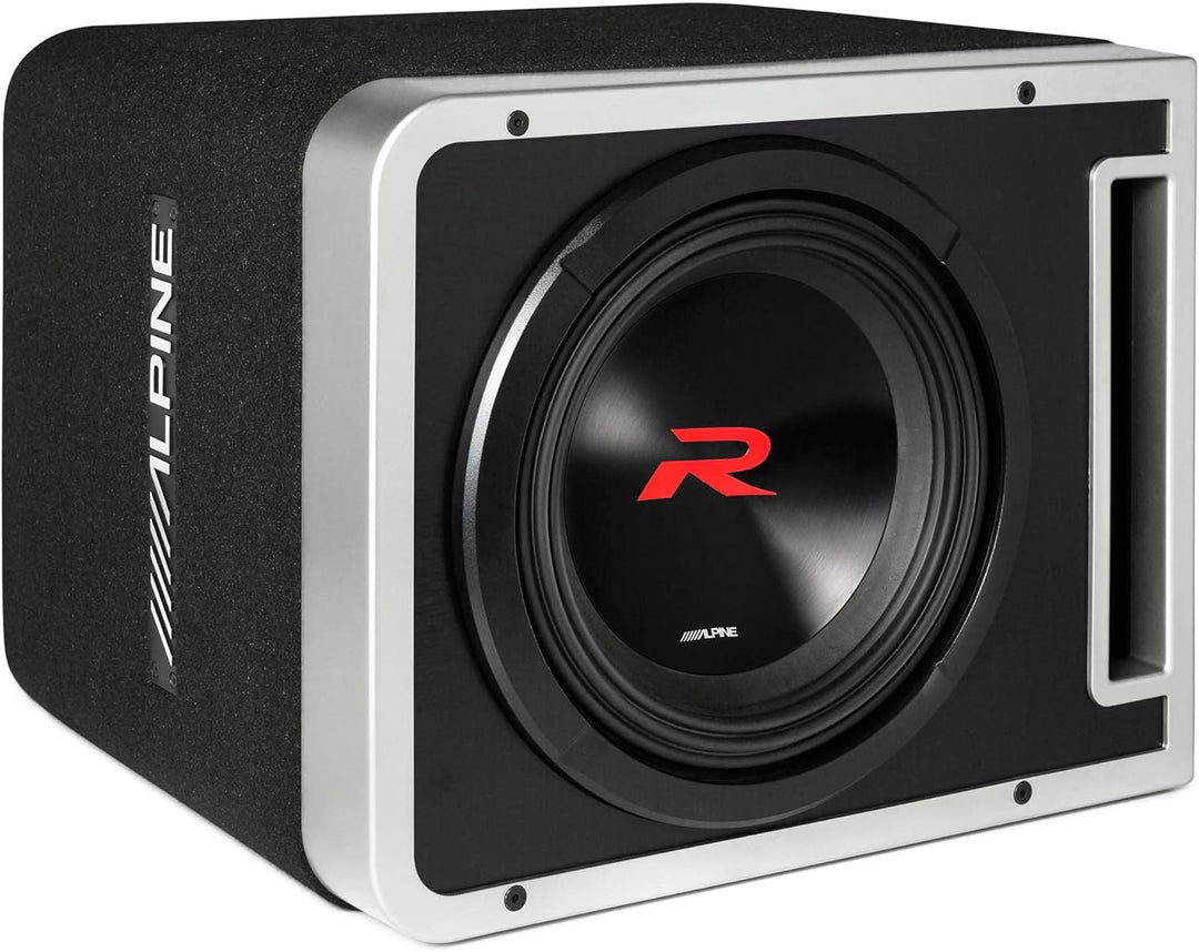 R2-SB10V Alpine Halo R-Series 10" Subwoofer Single Loaded Ported Enclosure 750W RMS 2 Ohm