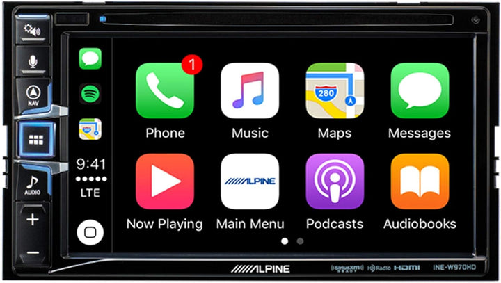 Alpine INE-W970HD 6.5" CD/DVD Receiver with GPS, CarPlay, and HDMI