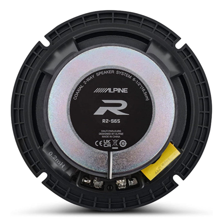 Alpine R2-S65 R-Series 2-Way 6.5" Coaxial Speakers – Hi-Res Audio, Pair