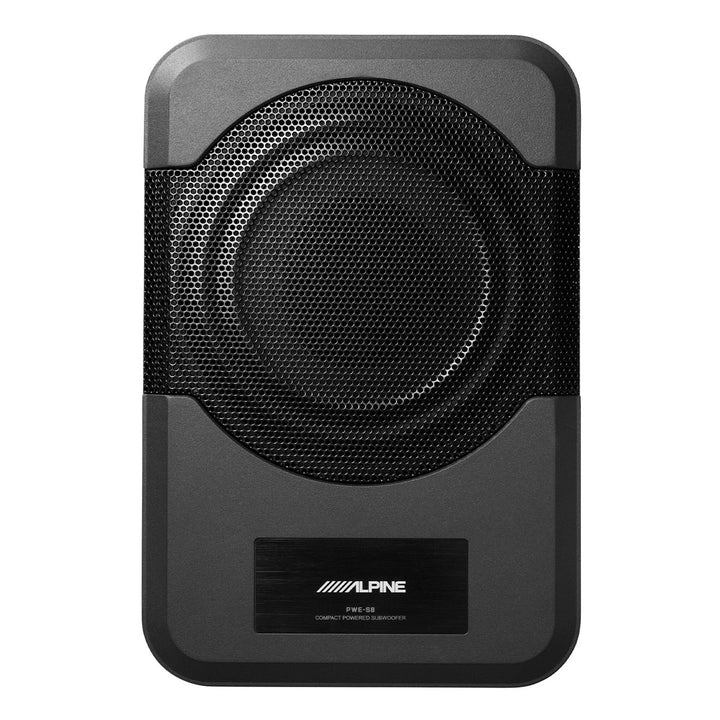 Alpine PWE-S8 Powered 8" Compact Subwoofer - Powerful Bass in a Compact Design