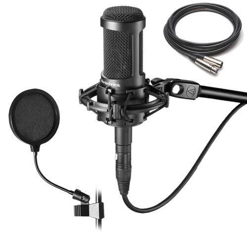 Audio-Technica AT2035 Cardioid Condenser Microphone BONUS PAK