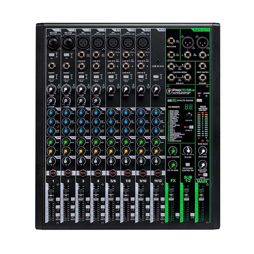 Mackie ProFX12v3 12-Channel Mixer with USB and Built-In Effects