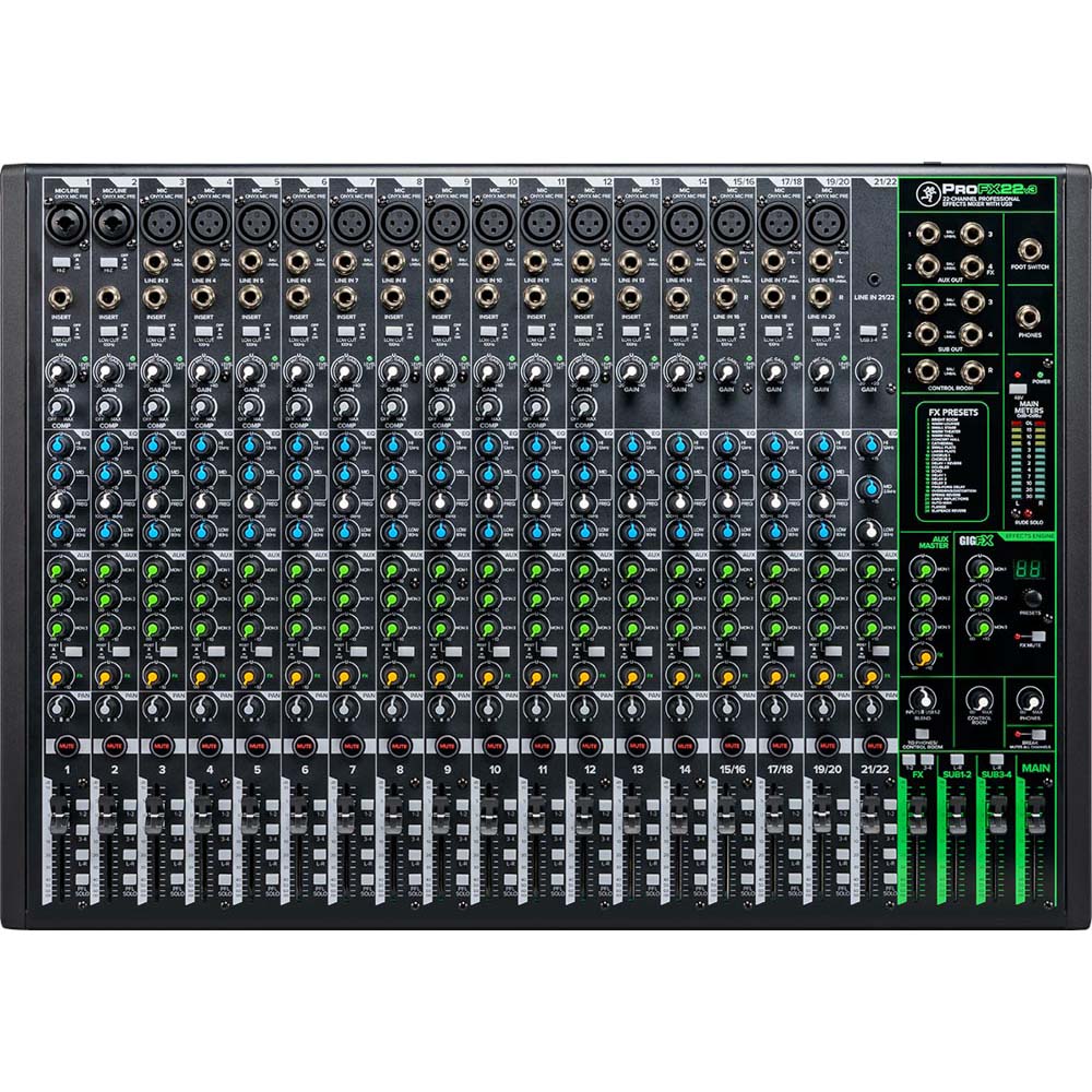 Mackie ProFX22v3 22-Channel Mixer with USB and Professional Effects