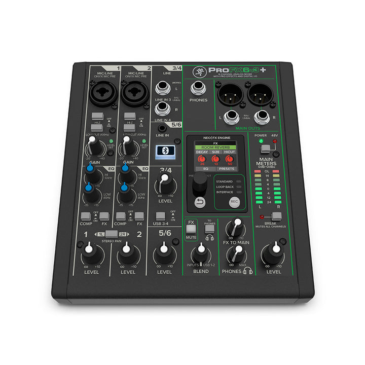 Mackie PROFX6V3+ 6-Channel Analog Mixer with USB & Bluetooth