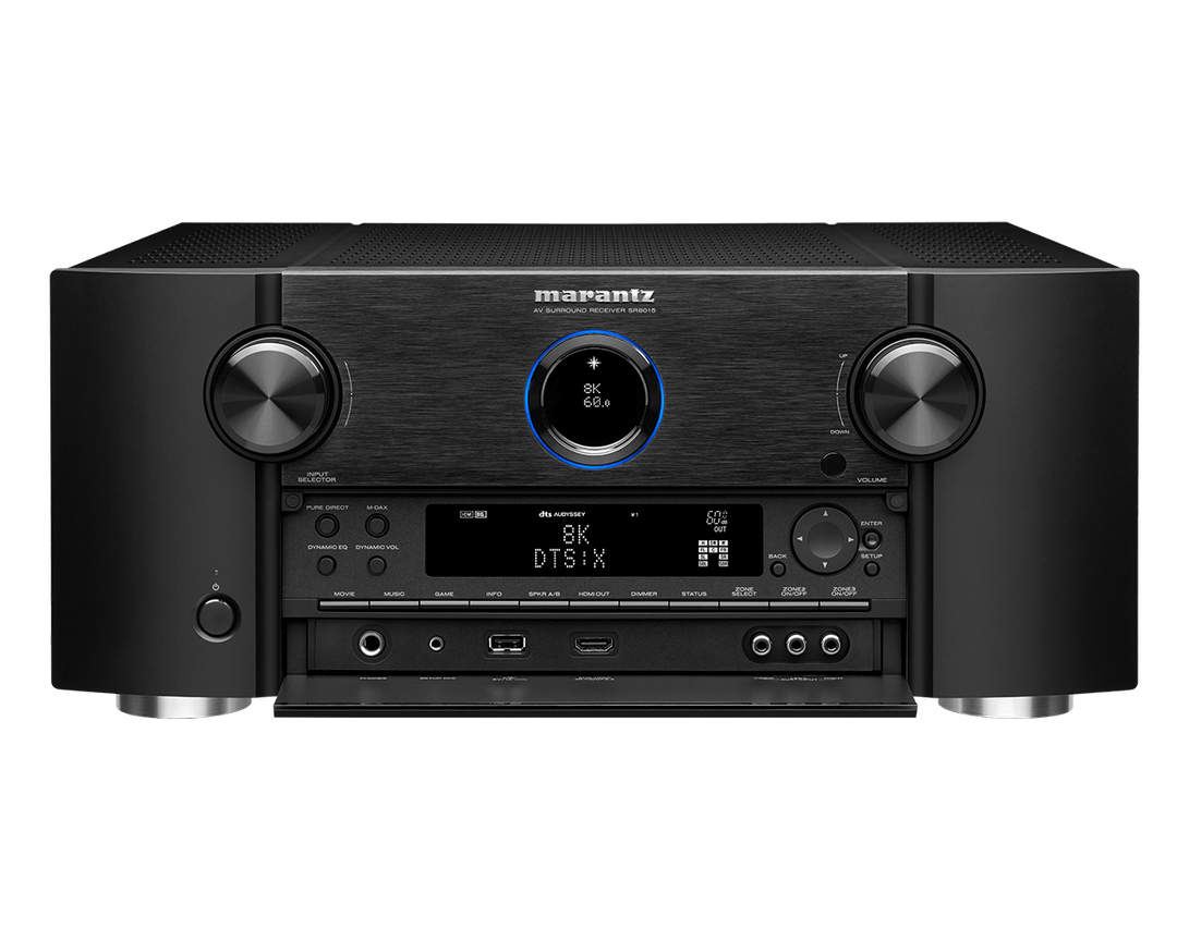 Marantz SR8015 11.2 Channel 8K AV receiver with 3D Audio, HEOS, and Voice Control