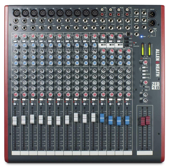 Allen & Heath ZED-18 18-channel Mixer with USB Audio Interface AH-ZED18