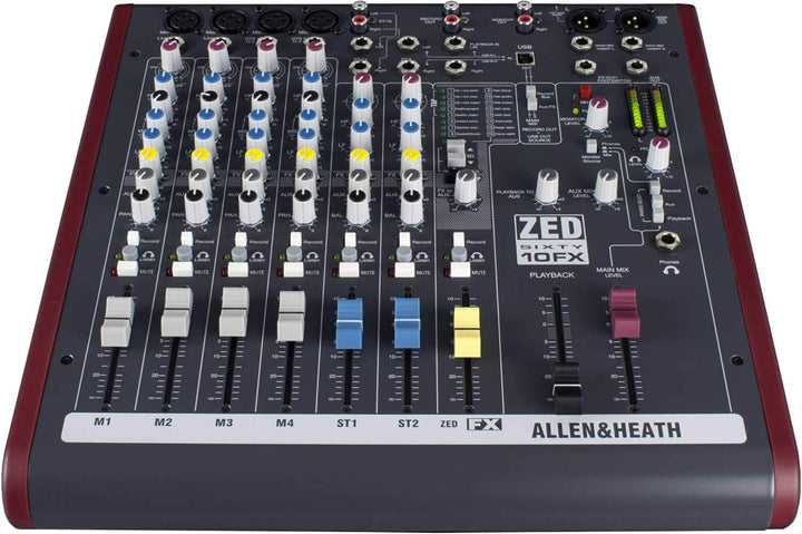 Allen & Heath Mixer with 60mm Faders AH-ZED60-10FX