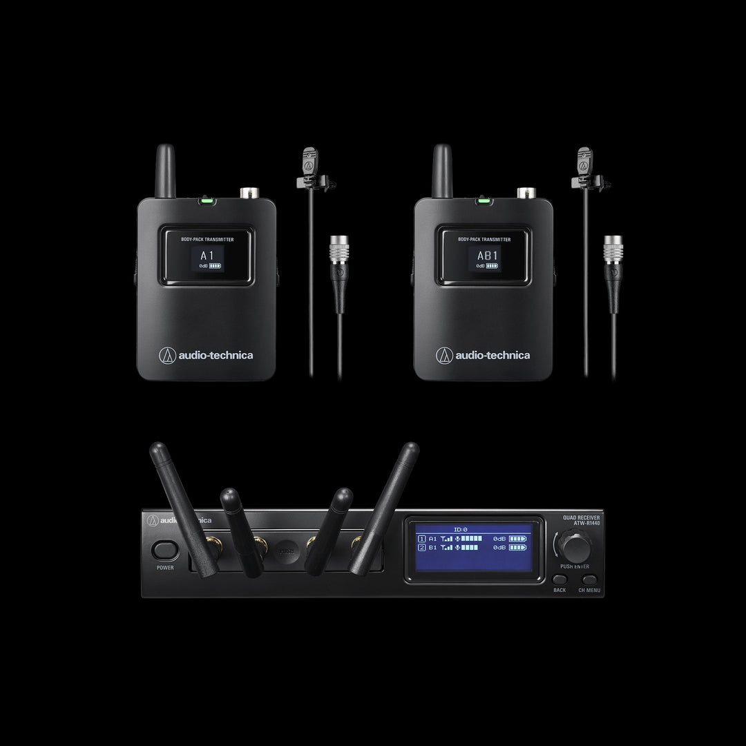 Audio-Technica ATW-1421/L System 20 PRO 2-Person Digital Wireless Lavalier Microphone System (2.4 GHz)