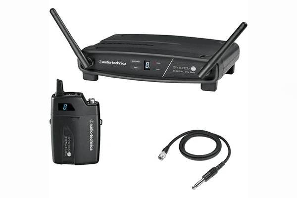 Audio-Technica ATW-1101/H92-TH System 10 Digital Wireless System includes: ATW-R1100 receiver and ATW-T1001 UniPak transmitter with PRO 92cW-TH headworn microphone, 2.4 GHz