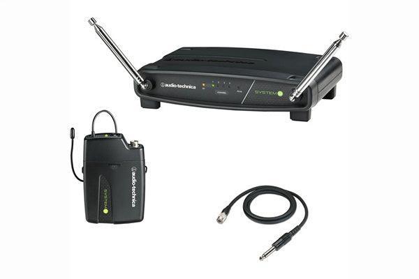 Audio-Technica ATW-901A/G System 9 Wireless system includes ATW-R900a receiver and ATW-901a body-pack transmitter with AT-GcW guitar/instrument input cable.