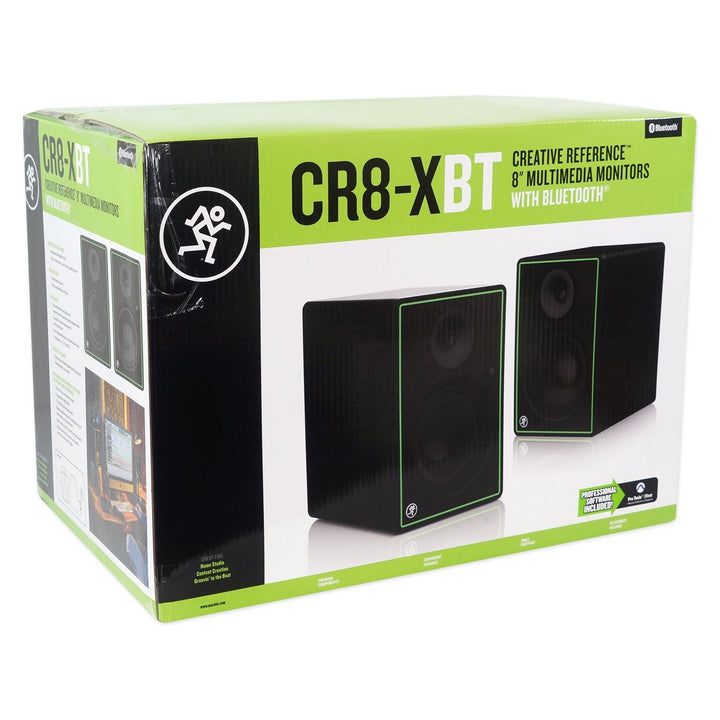 Pair Mackie CR8-XBT 8" 160W Reference Multimedia Studio Monitors with Bluetooth