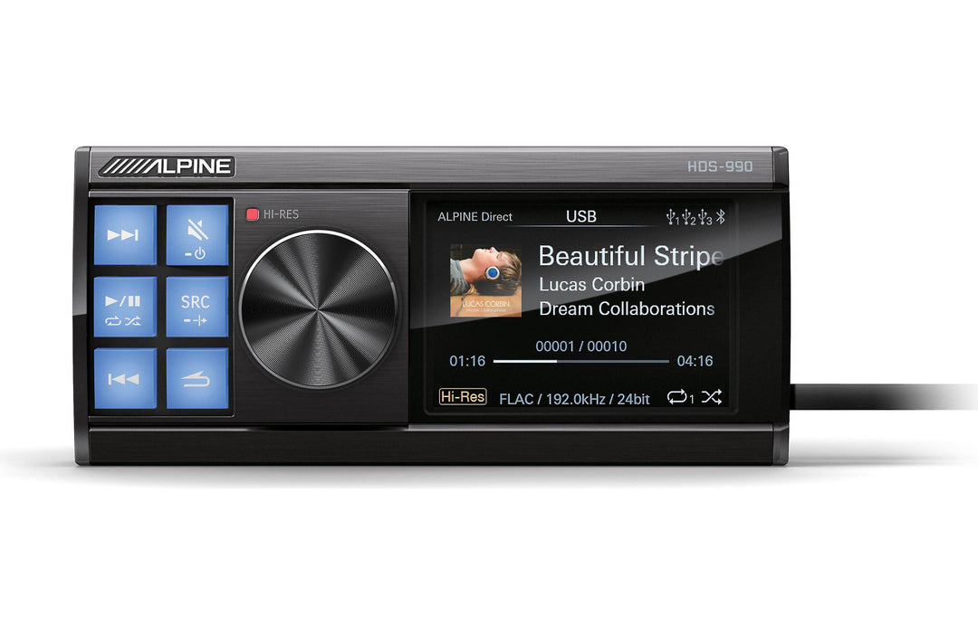 Alpine HDS-990 Hi-Res Digital Media Player with Bluetooth® and USB Connectivity