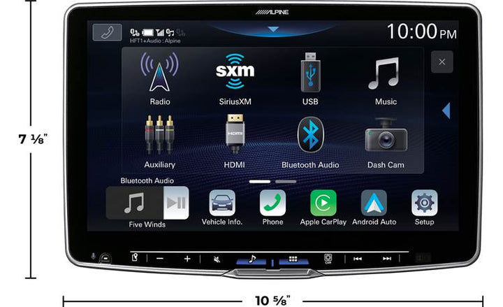 Alpine iLX-F511 Halo11 11" Floating HD Touchscreen Receiver with Wireless CarPlay and Android Auto