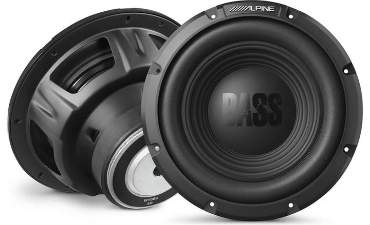 Alpine W10S4 BassLine Series 10" 4-Ohm Subwoofer – Powerful Bass