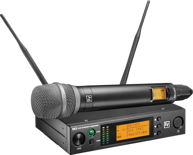 Electro-Voice RE3-RE520 Wireless Handheld Microphone System with RE520 Wireless Mic (6M: 653 to 663 MHz)