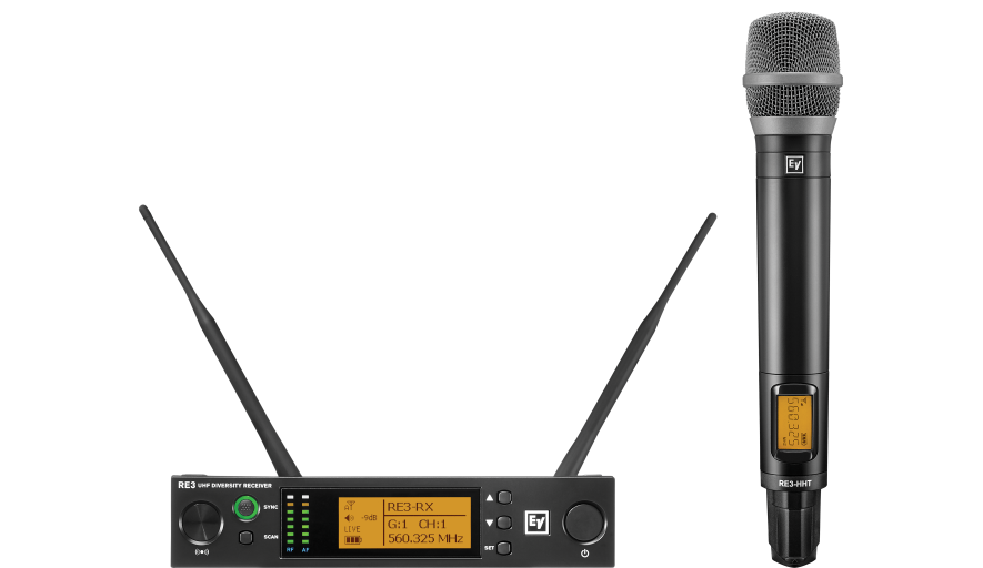 Electro-Voice RE3-RE520 Wireless Handheld Microphone System with RE520 Wireless Mic (6M: 653 to 663 MHz)