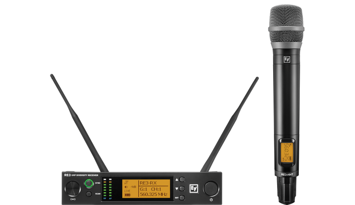 Electro-Voice RE3-RE520 Wireless Handheld Microphone System with RE520 Wireless Mic (6M: 653 to 663 MHz)