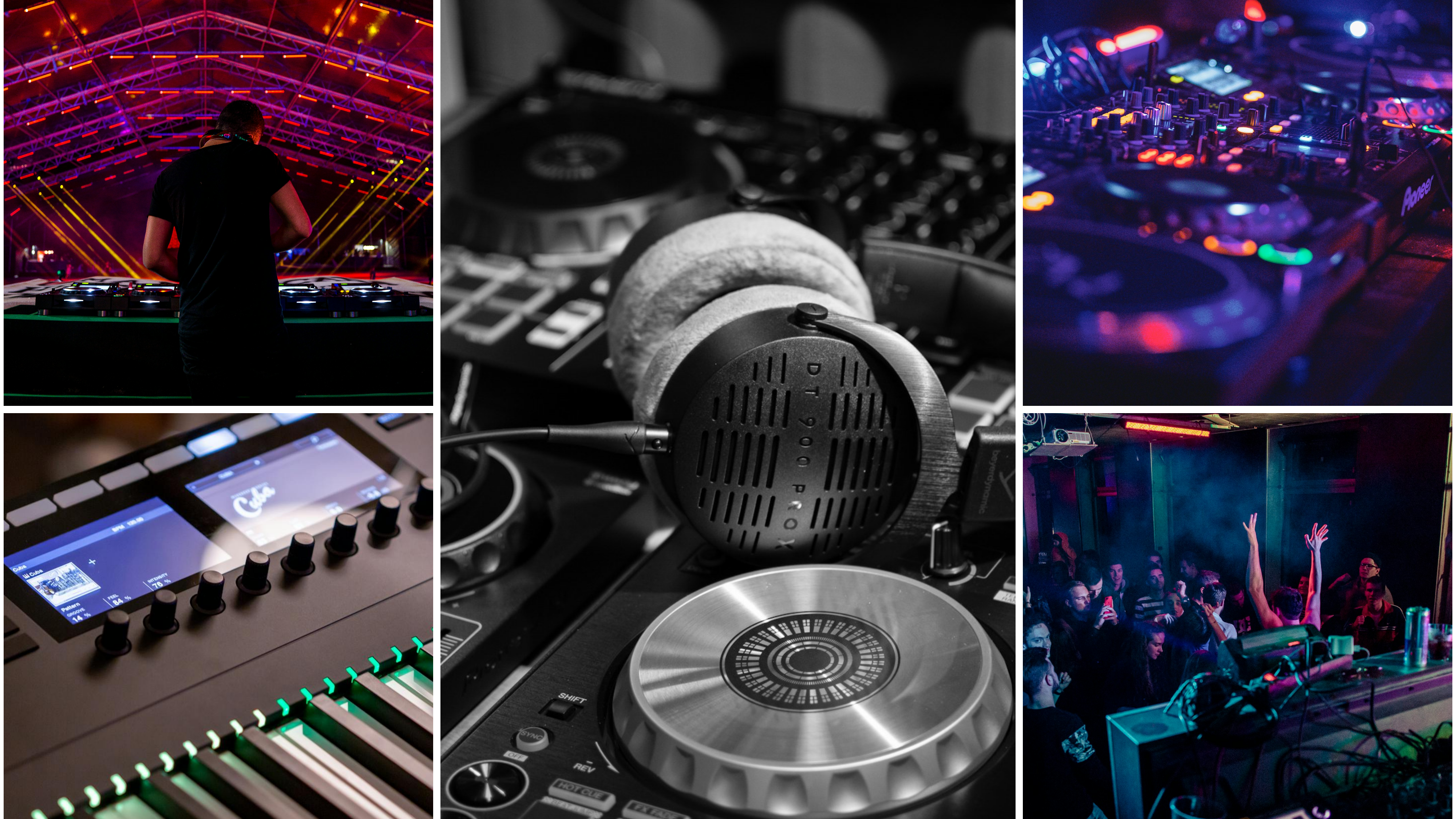 Image of collage of audio supplies.